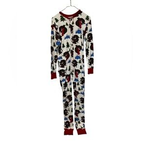 Lazy One Red and White womens One piece Pajamas Medium